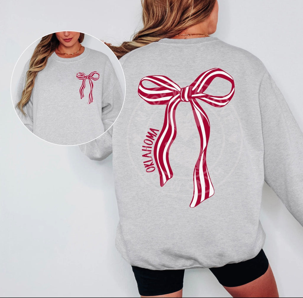 Oklahoma Bow Sweatshirt- Small