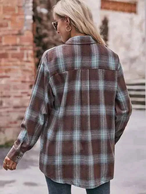 Casual Oversized Loose Plaid Shirt