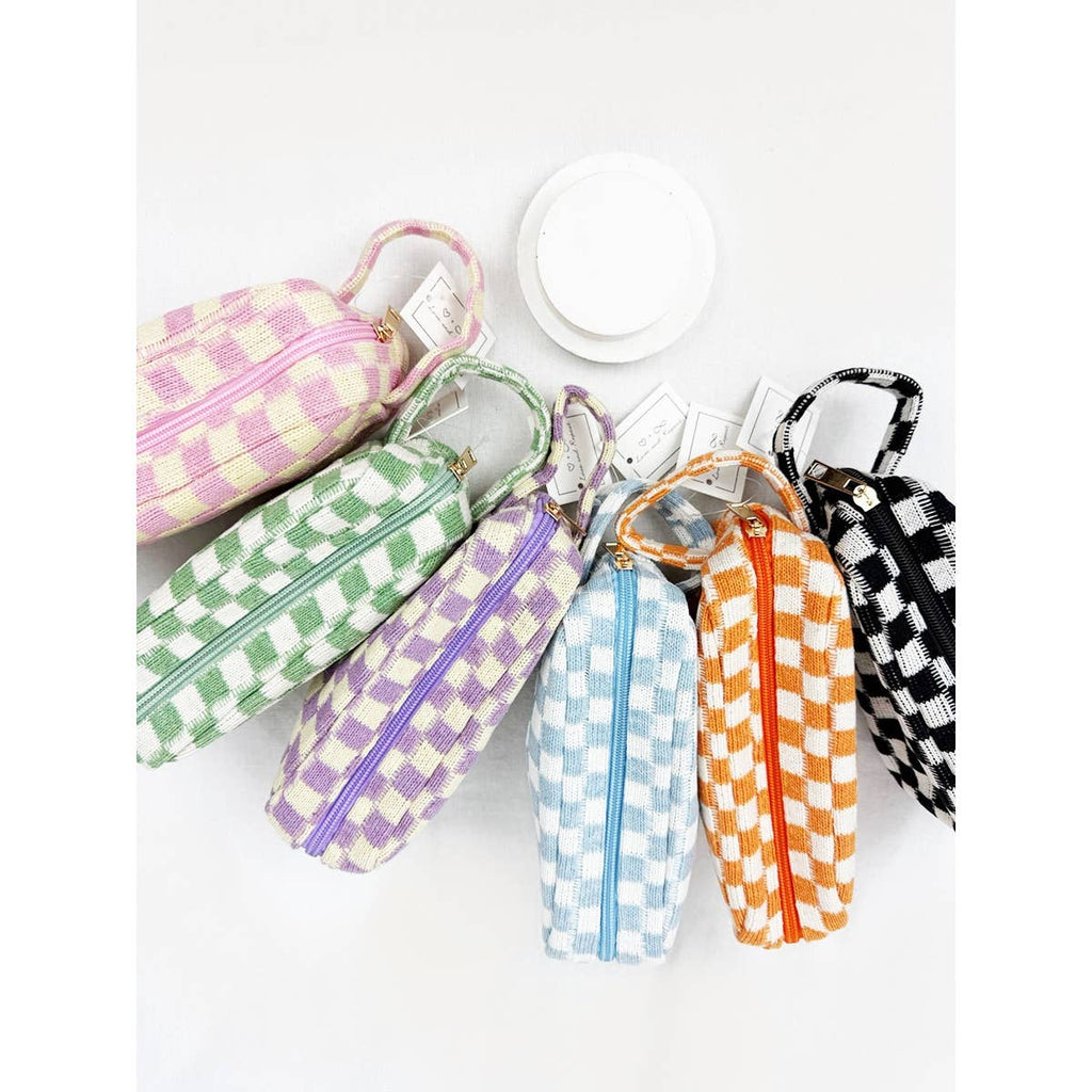 Checker Cosmetic Bag