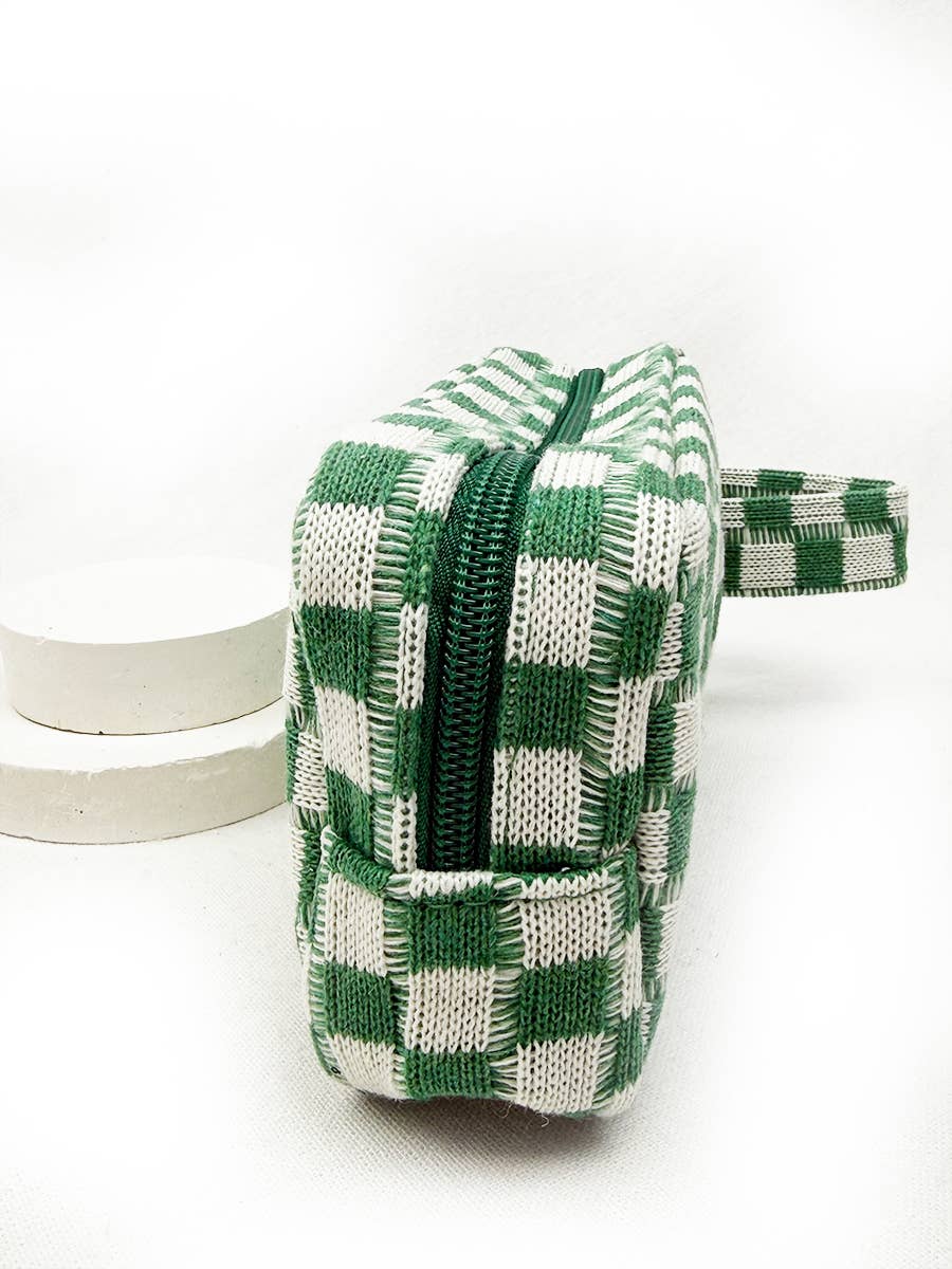 Checker Cosmetic Bag