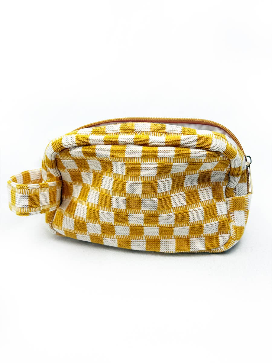 Checker Cosmetic Bag