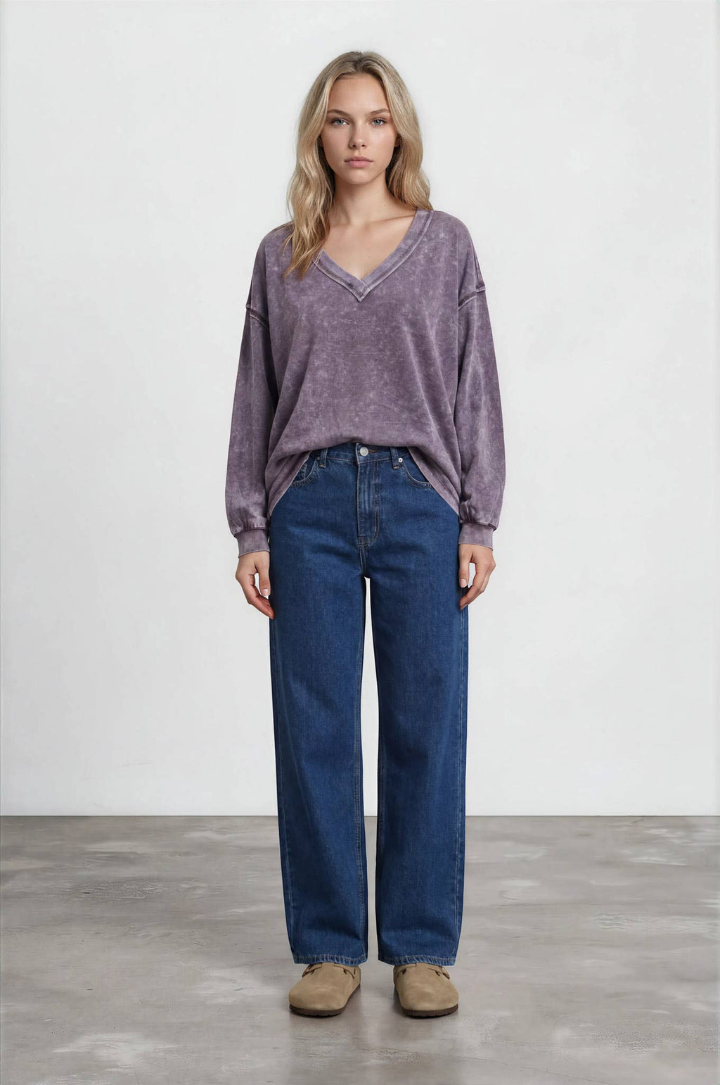 WASHED SEAM DETAIL LONG SLEEVE