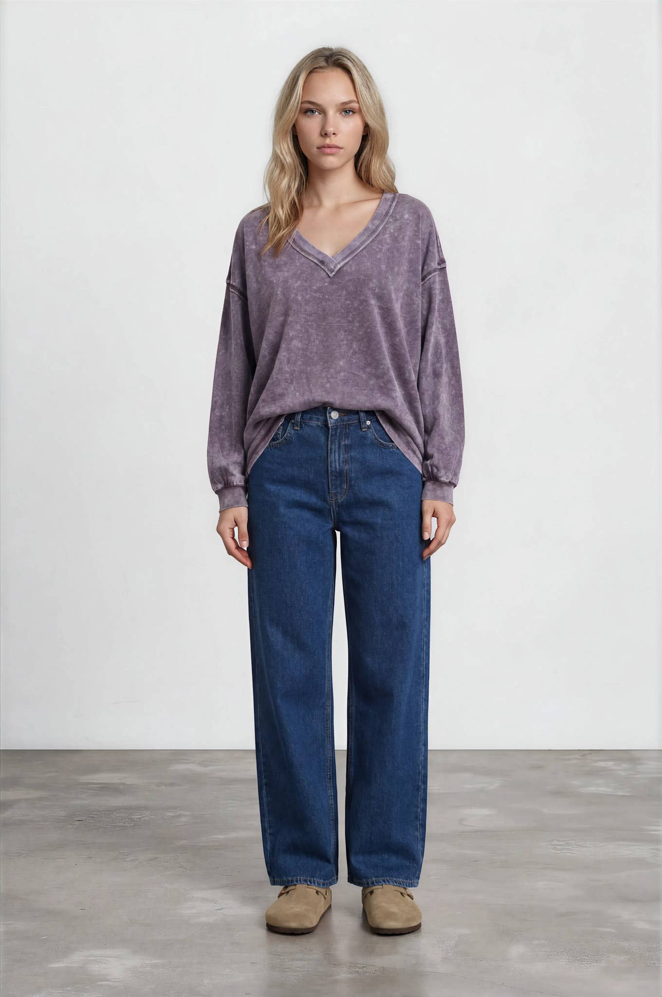 WASHED SEAM DETAIL LONG SLEEVE