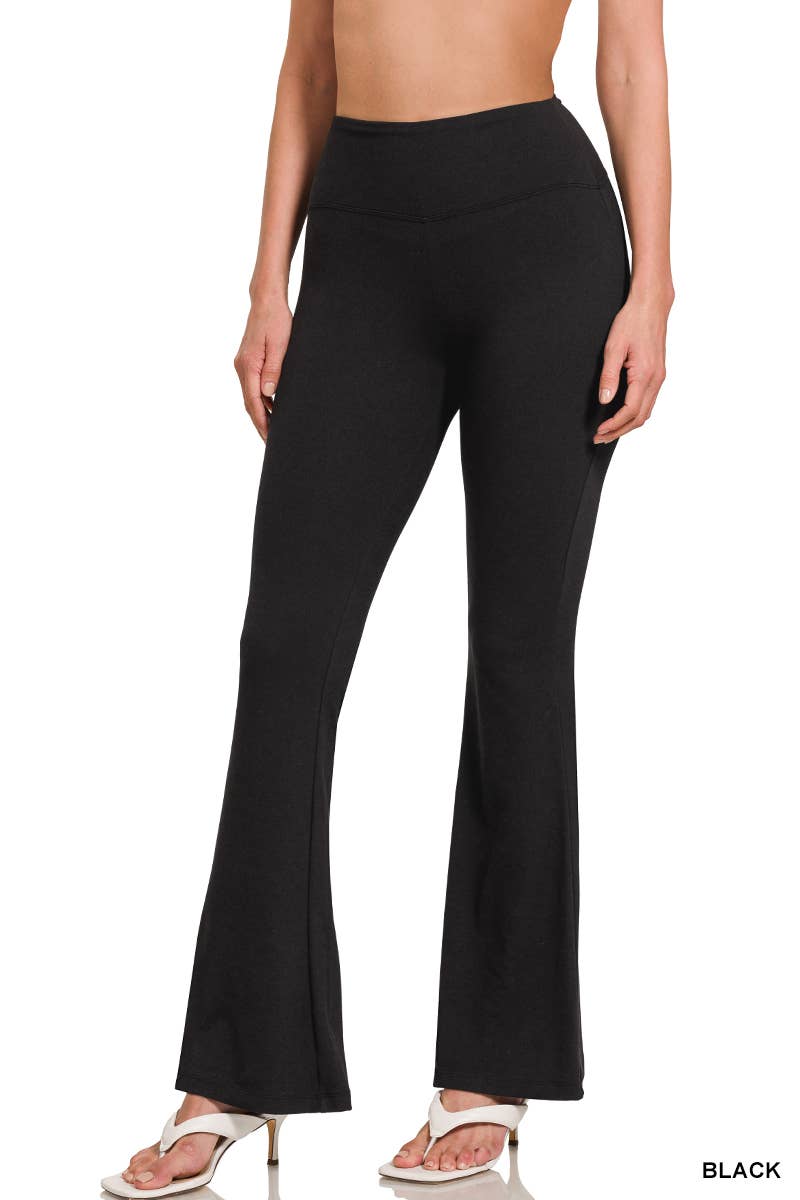 Flare Leg High Waist Yoga Pants - Birdie Lane Boutique