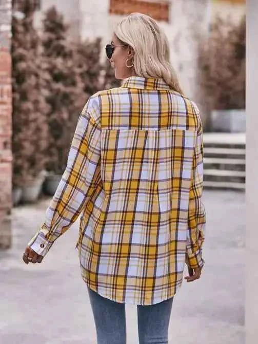 Casual Oversized Loose Plaid Shirt