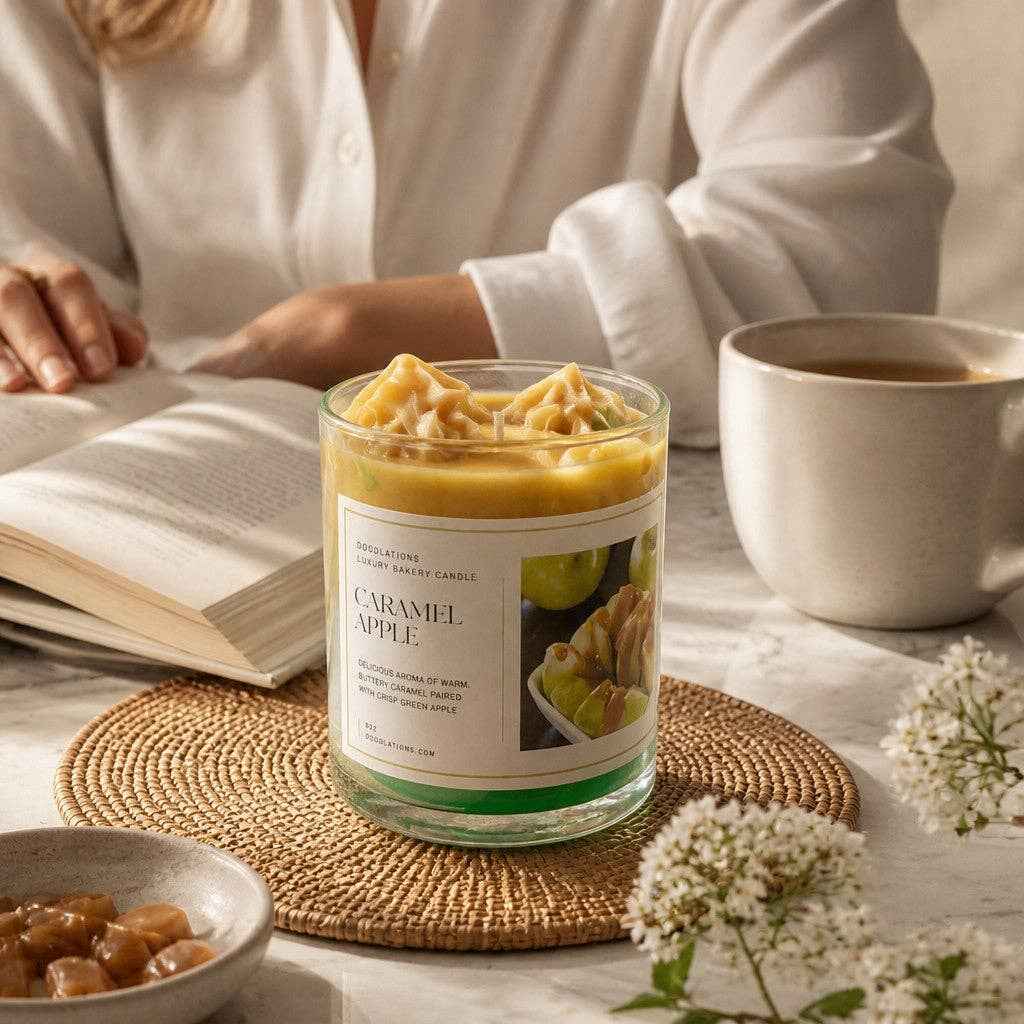 Doodlations Boutique Candle | Apple Caramel