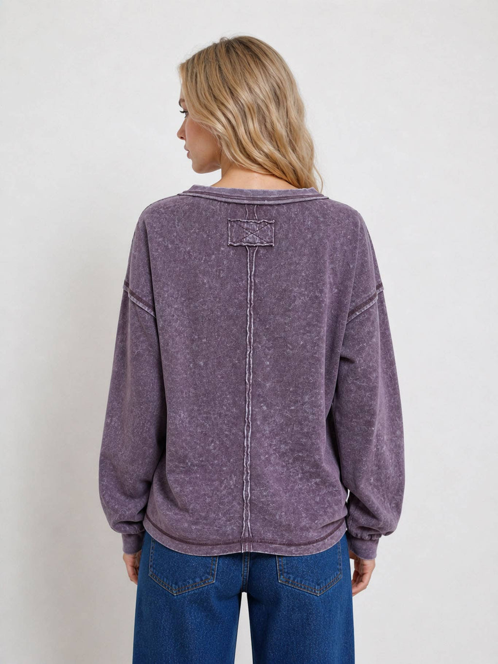 WASHED SEAM DETAIL LONG SLEEVE