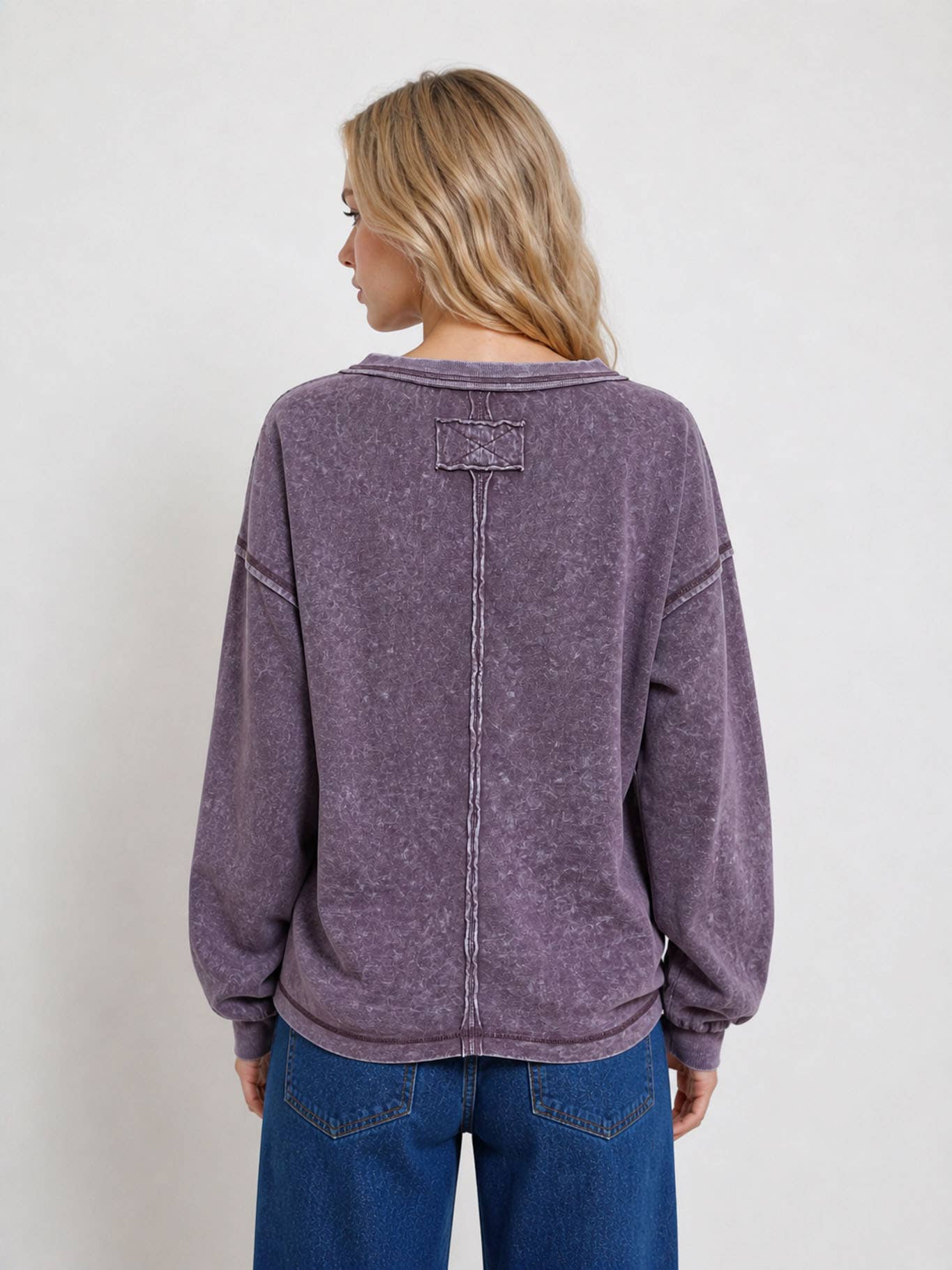 WASHED SEAM DETAIL LONG SLEEVE