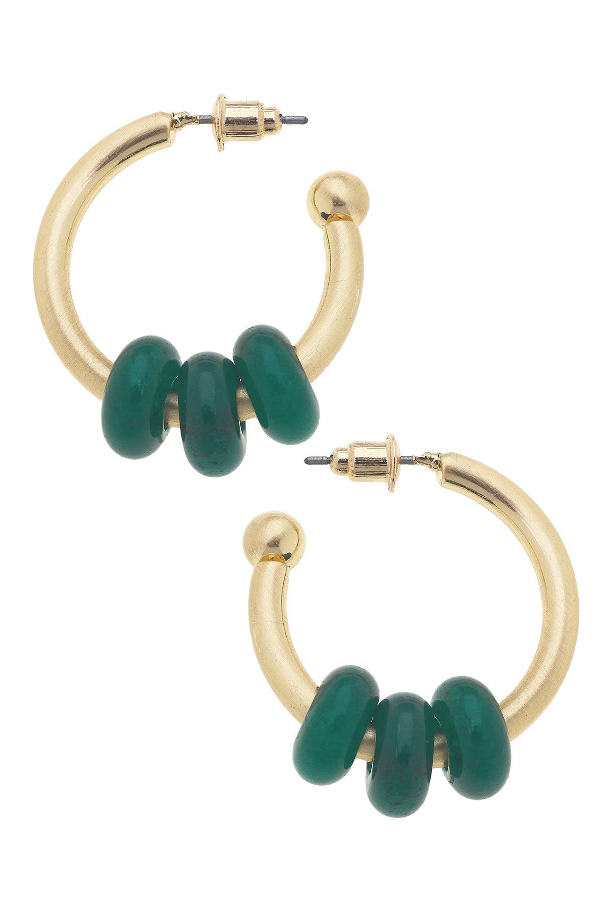 Olivia Gemstone Hoop Earrings - Birdie Lane Boutique