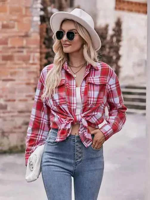 Casual Oversized Loose Plaid Shirt