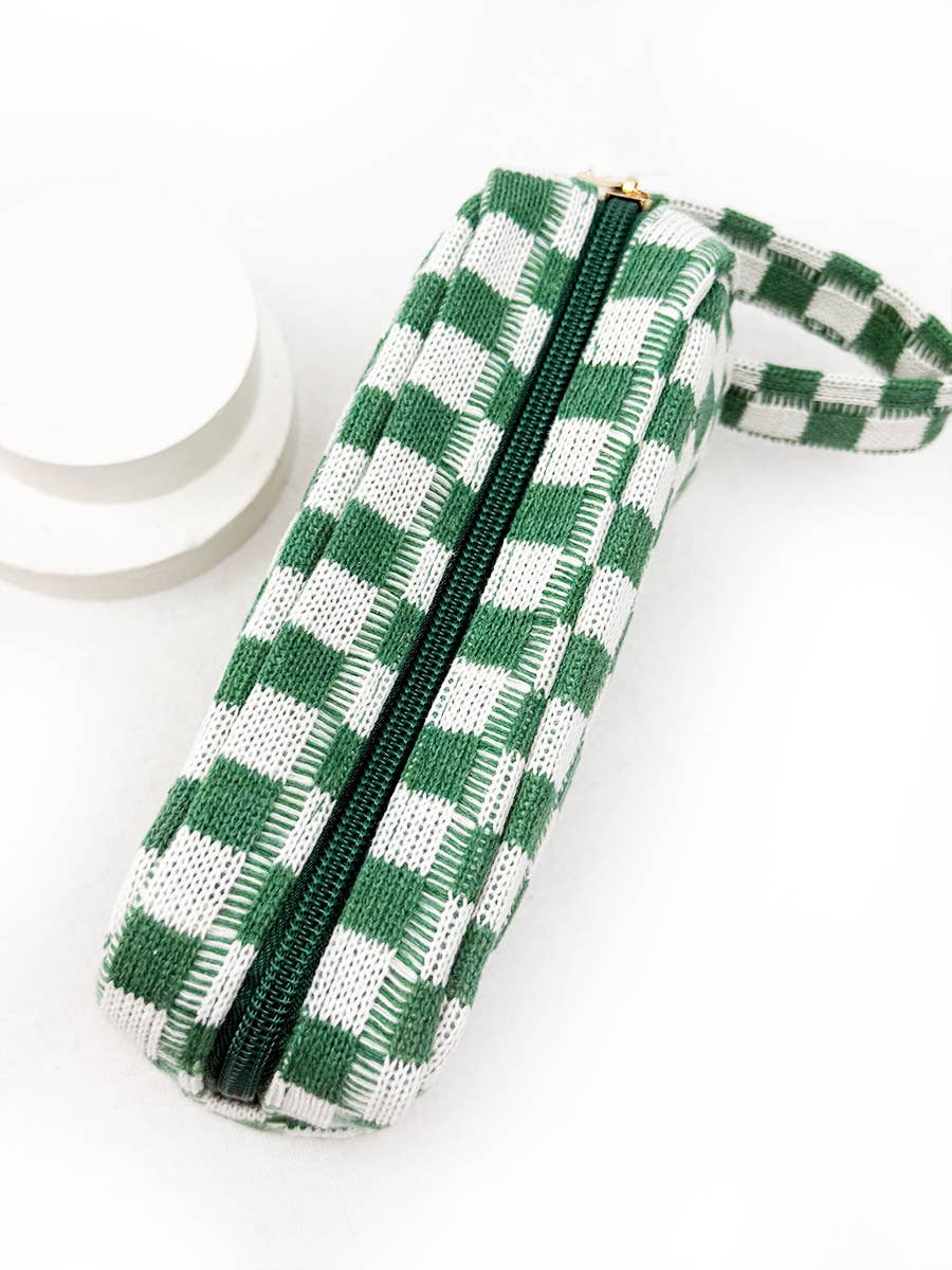 Checker Cosmetic Bag