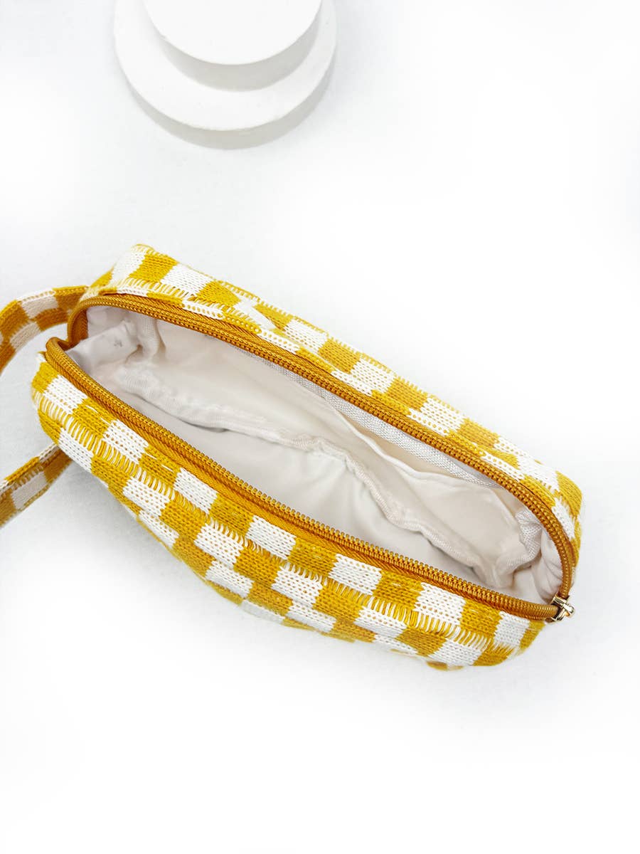 Checker Cosmetic Bag