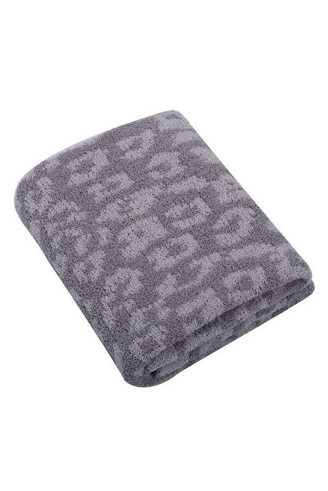 Leopard Knit Plush Blanket