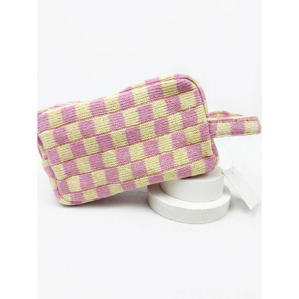 Checker Cosmetic Bag