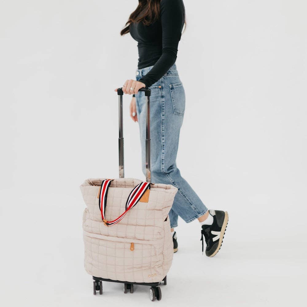 Tenley Quilted Tote Roller Bag Wholesale - Birdie Lane Boutique