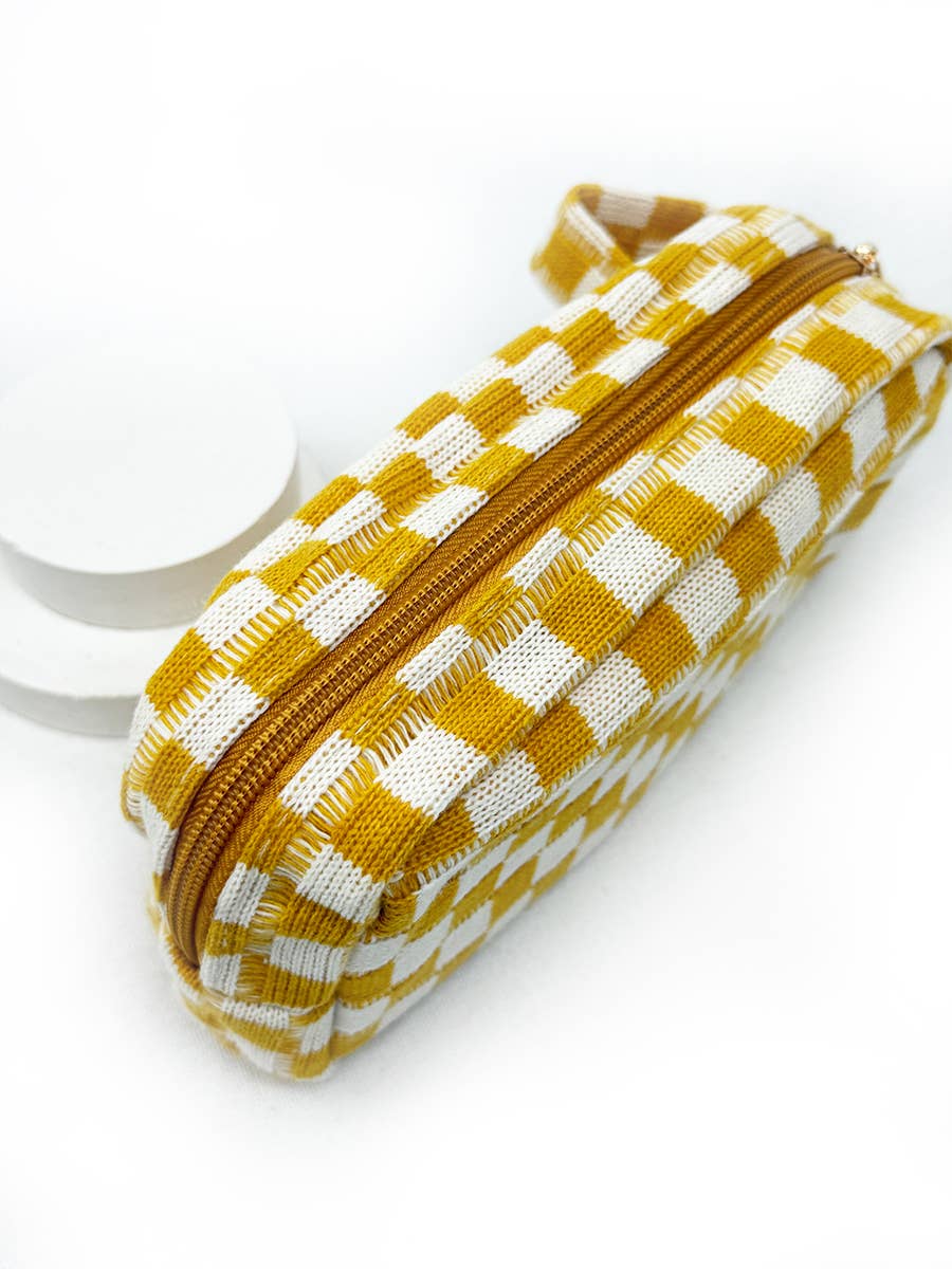 Checker Cosmetic Bag