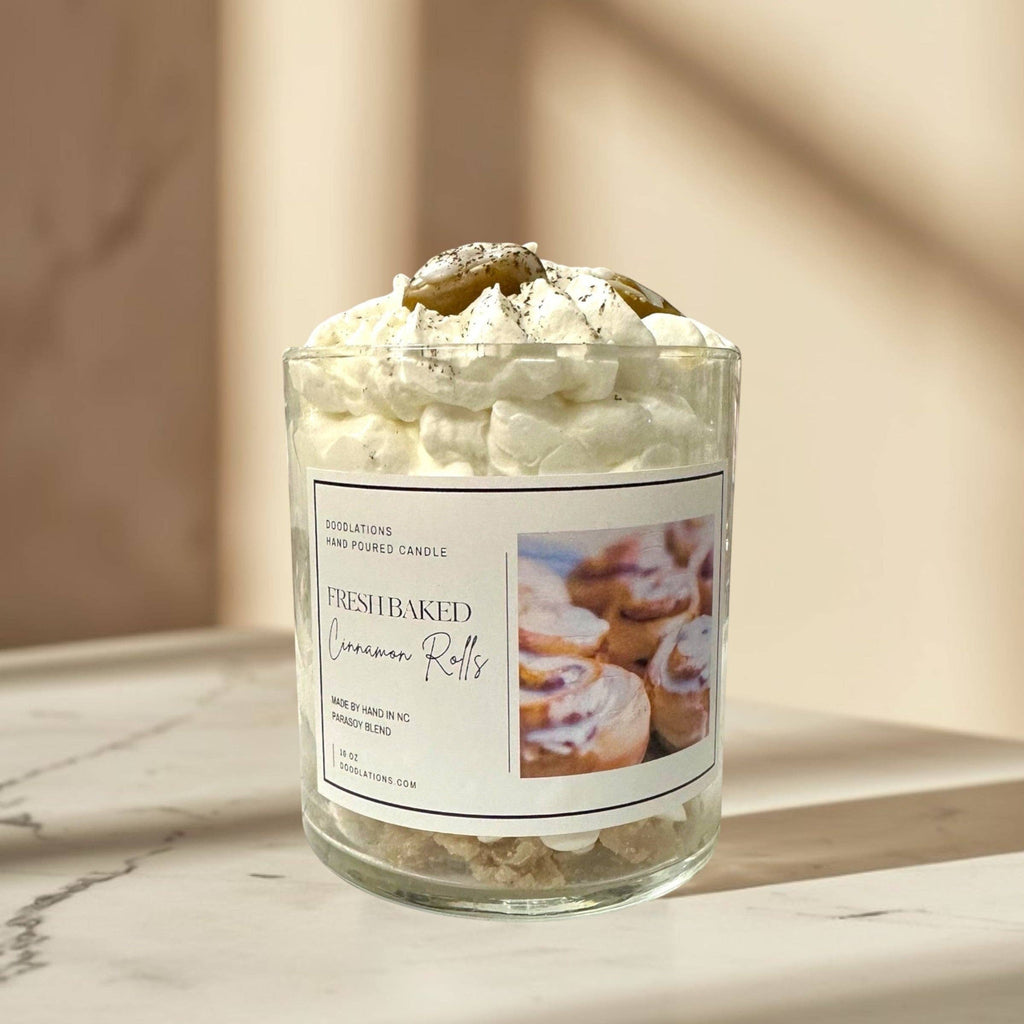 Doodlations Boutique Candle | Cinnamon Bun
