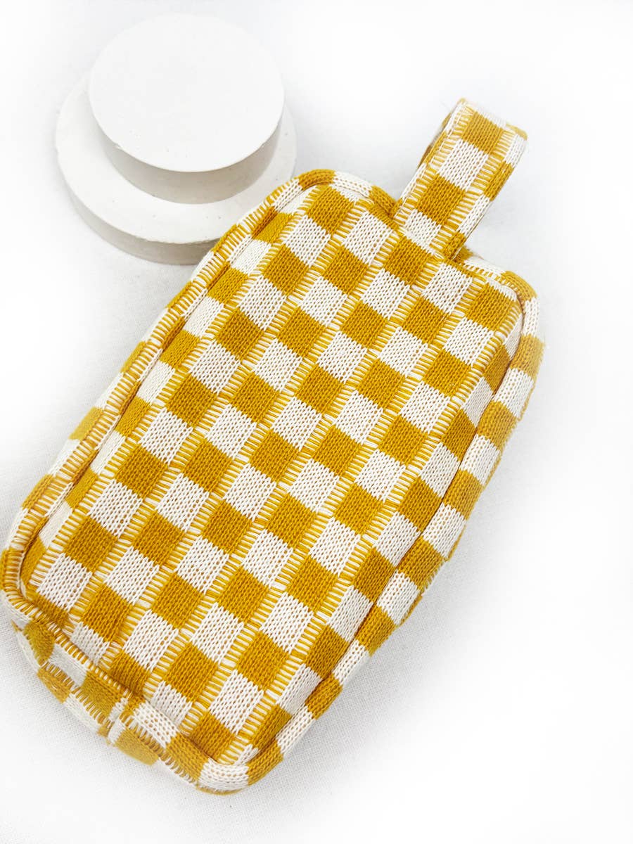 Checker Cosmetic Bag