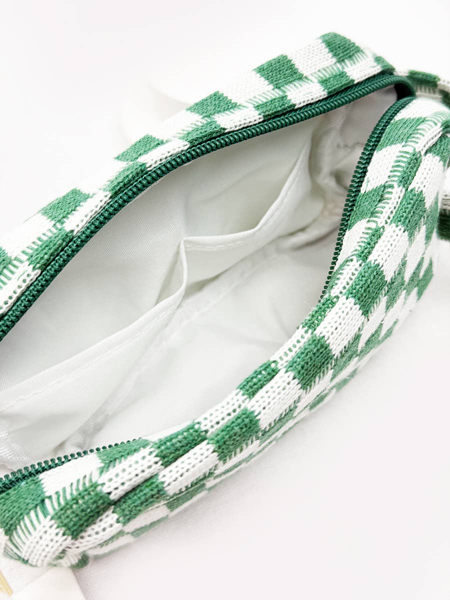 Checker Cosmetic Bag