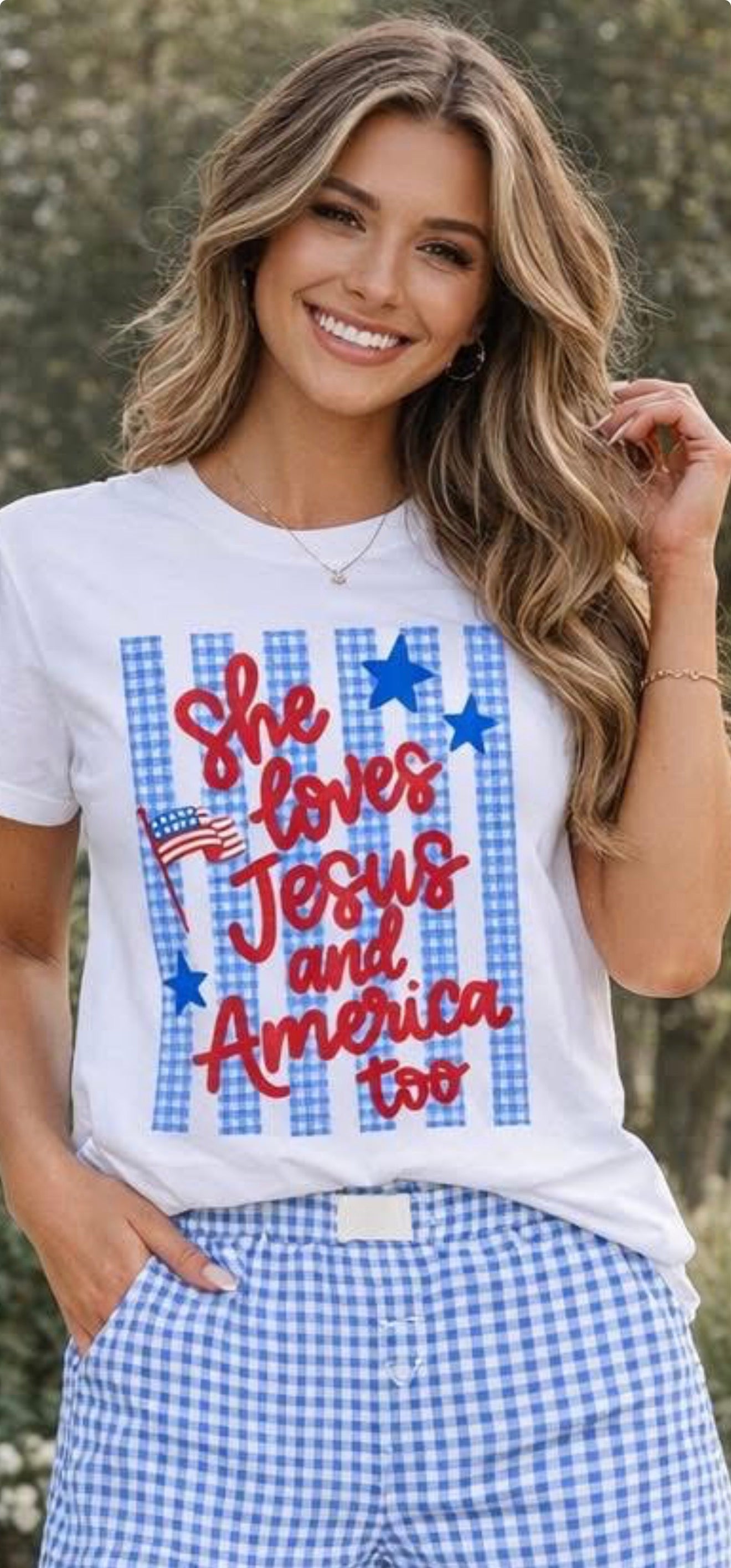 SHE LOVES JESUS & AMERICA