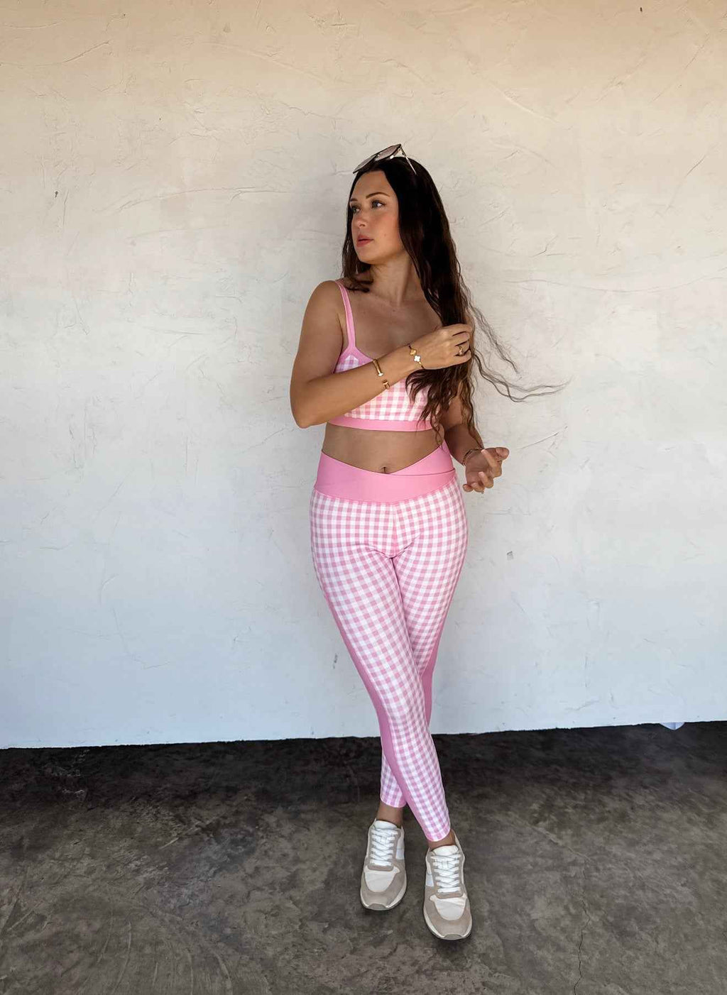 ON THE GO GINGHAM LEGGINGS