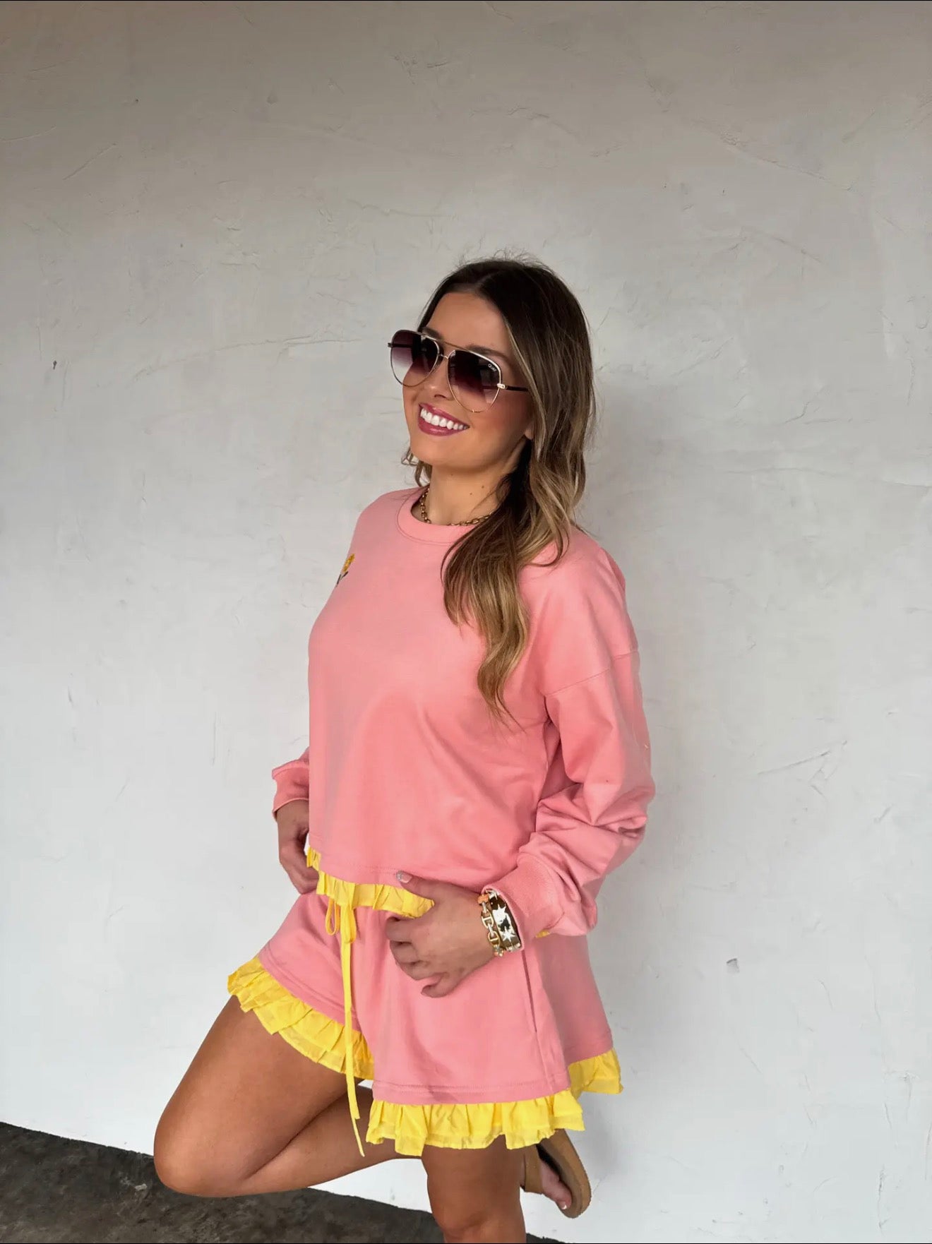 SPRING FLOWER SHORT SET