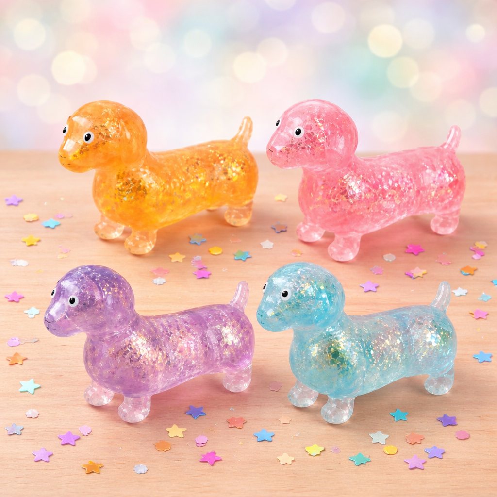 Squishy weenie dog- colors sent at random (expected 5/25)