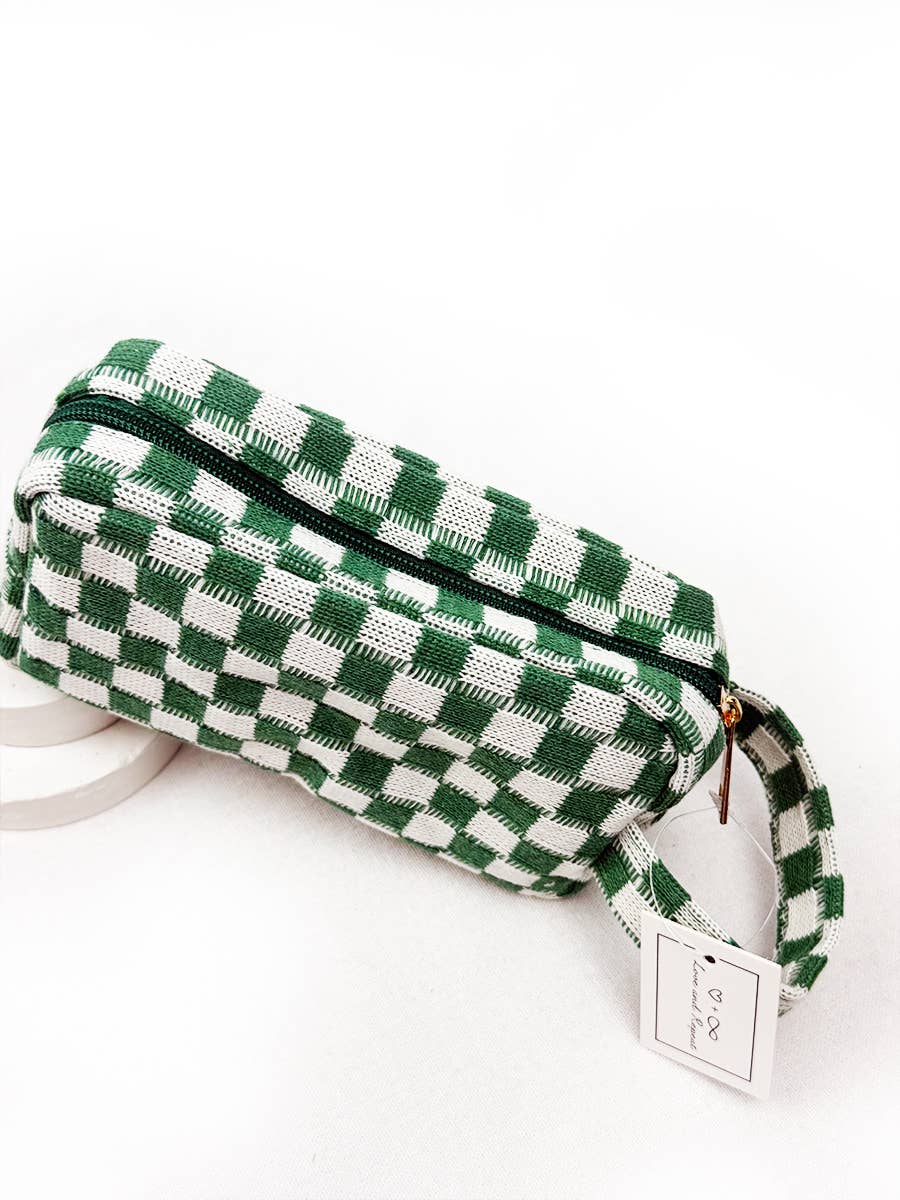 Checker Cosmetic Bag