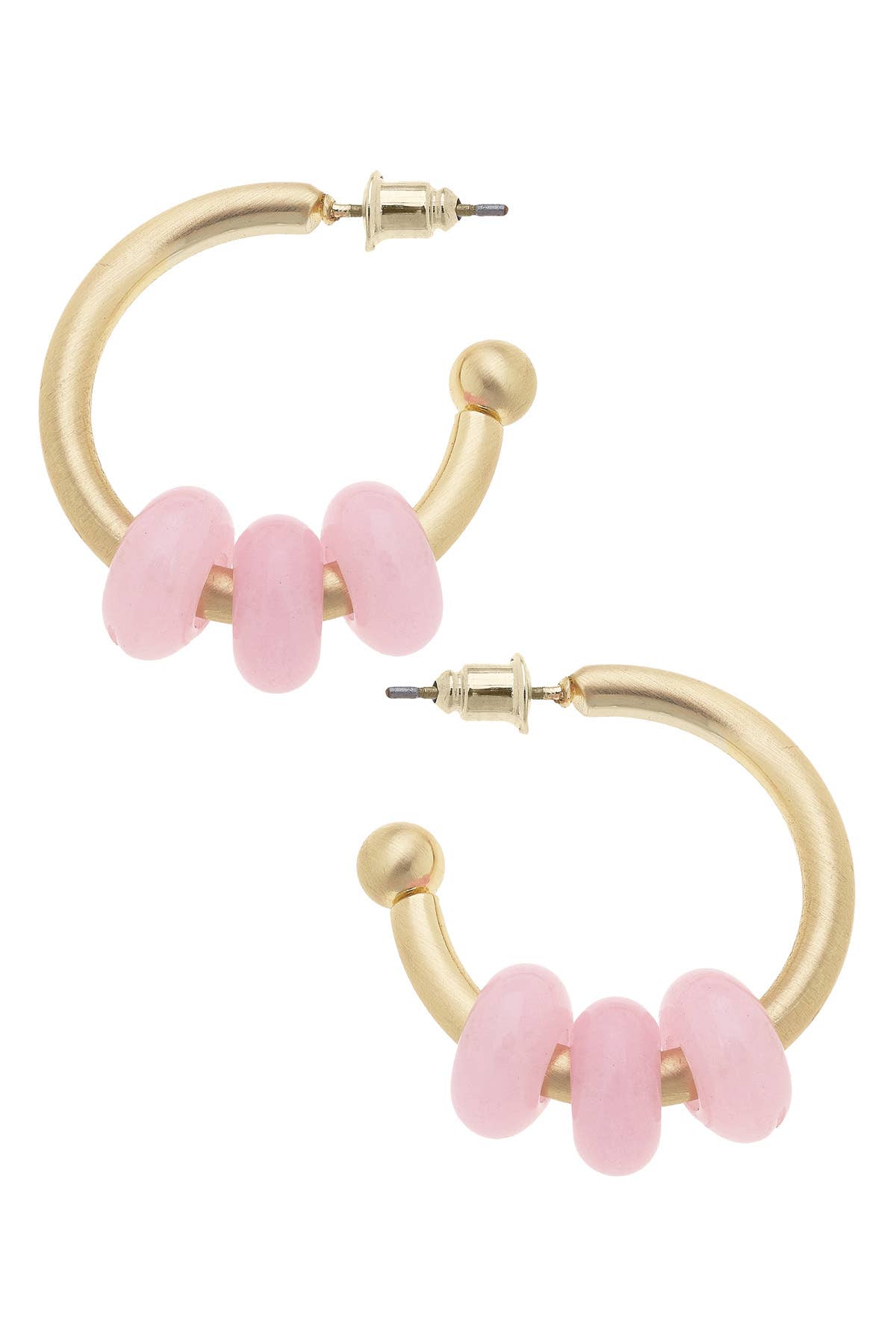 Olivia Gemstone Hoop Earrings - Birdie Lane Boutique