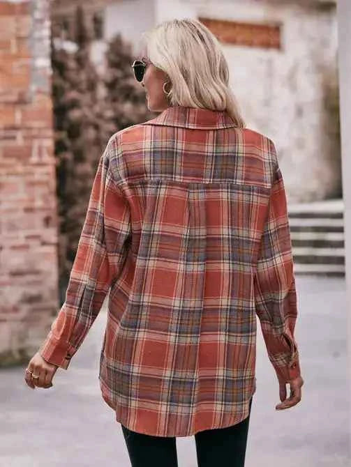 Casual Oversized Loose Plaid Shirt