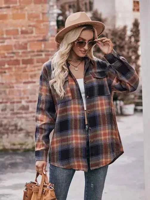 Casual Oversized Loose Plaid Shirt