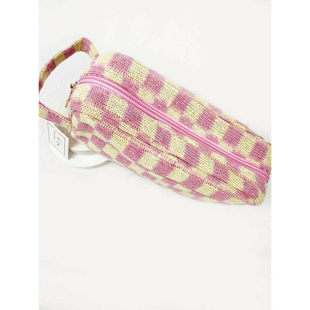 Checker Cosmetic Bag