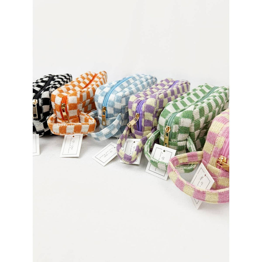 Checker Cosmetic Bag