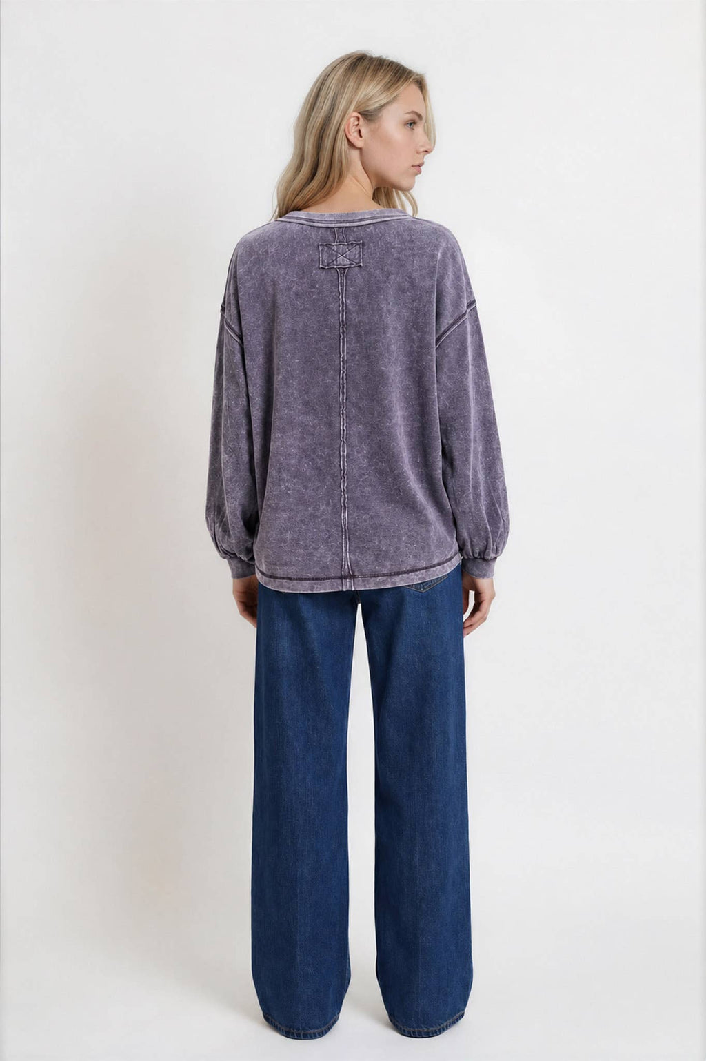 WASHED SEAM DETAIL LONG SLEEVE