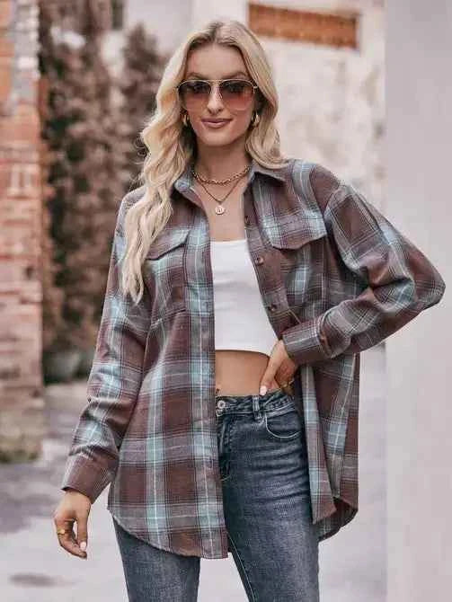 Casual Oversized Loose Plaid Shirt