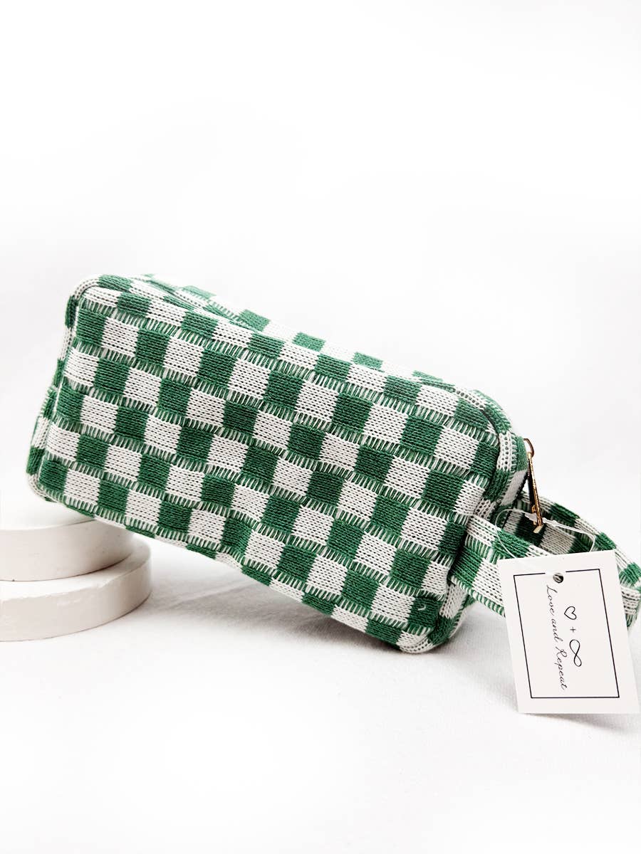 Checker Cosmetic Bag