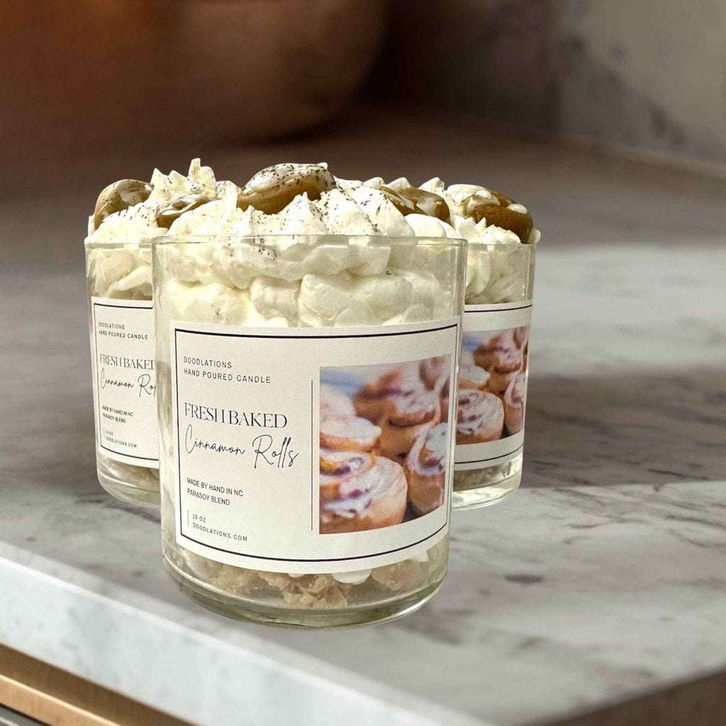 Doodlations Boutique Candle | Cinnamon Bun