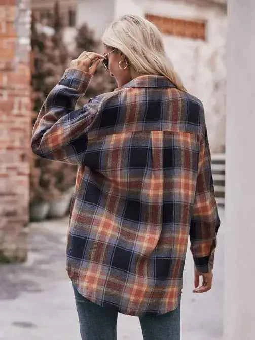 Casual Oversized Loose Plaid Shirt