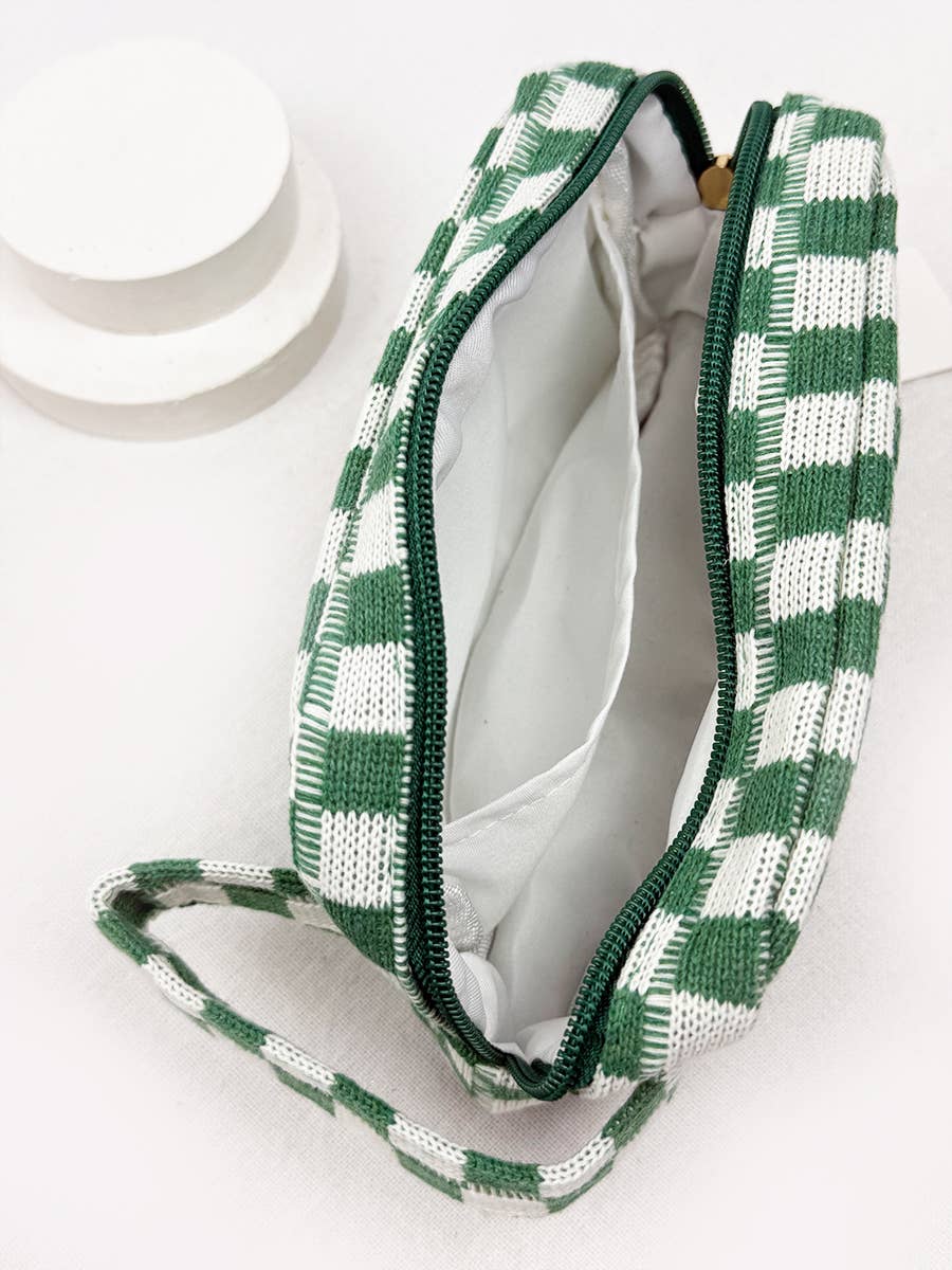 Checker Cosmetic Bag