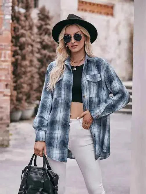 Casual Oversized Loose Plaid Shirt