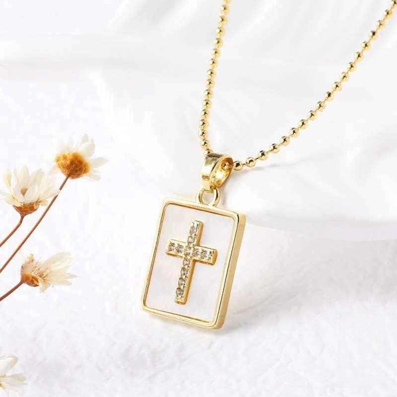 EPOXY RHINESTONE PENDANT NECKLACE | 40NK9607