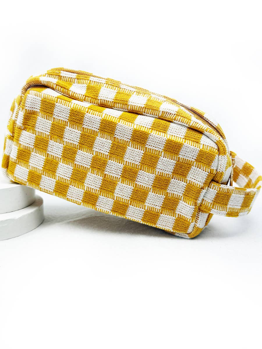 Checker Cosmetic Bag