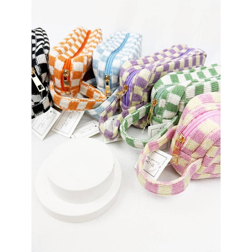 Checker Cosmetic Bag
