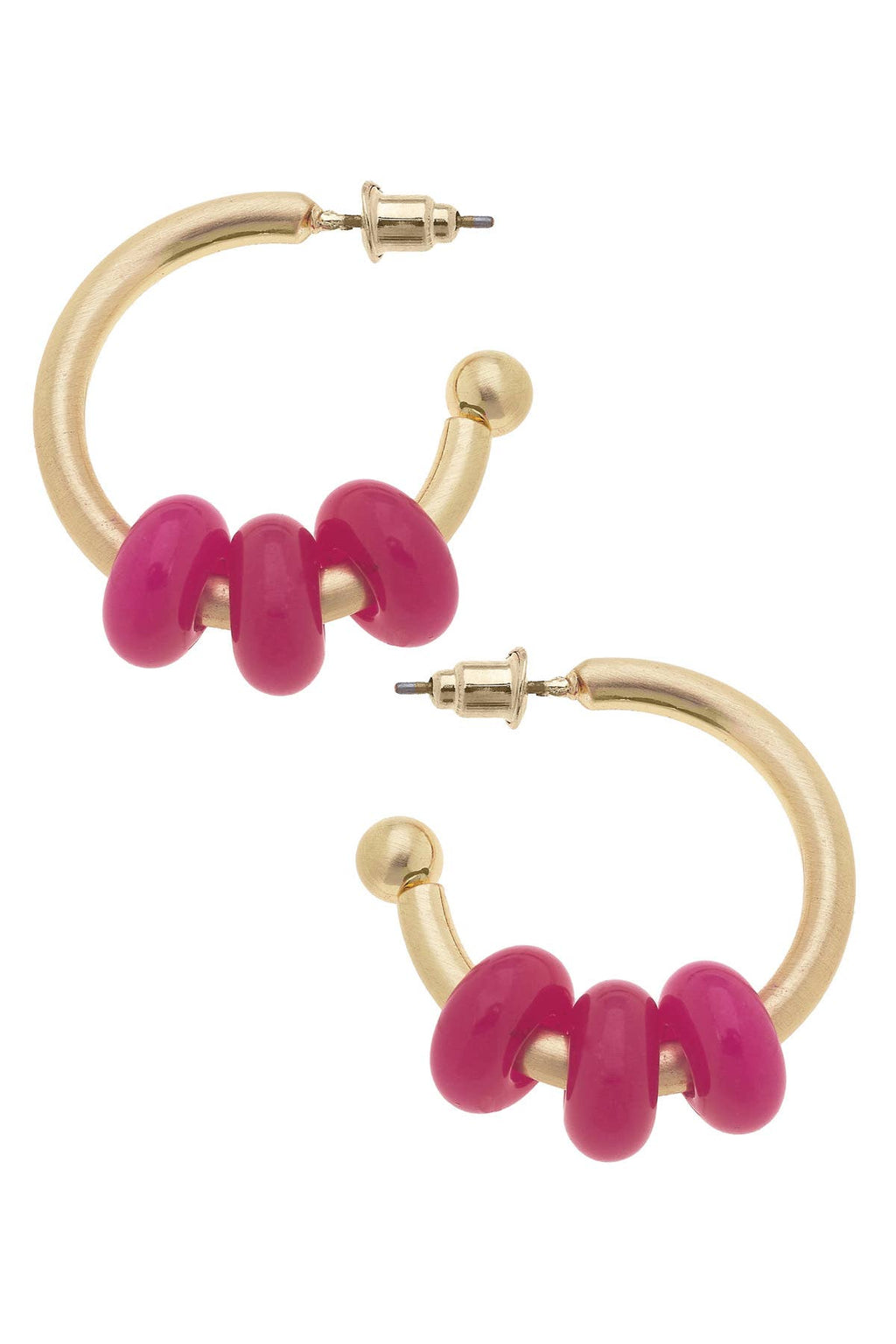 Olivia Gemstone Hoop Earrings - Birdie Lane Boutique