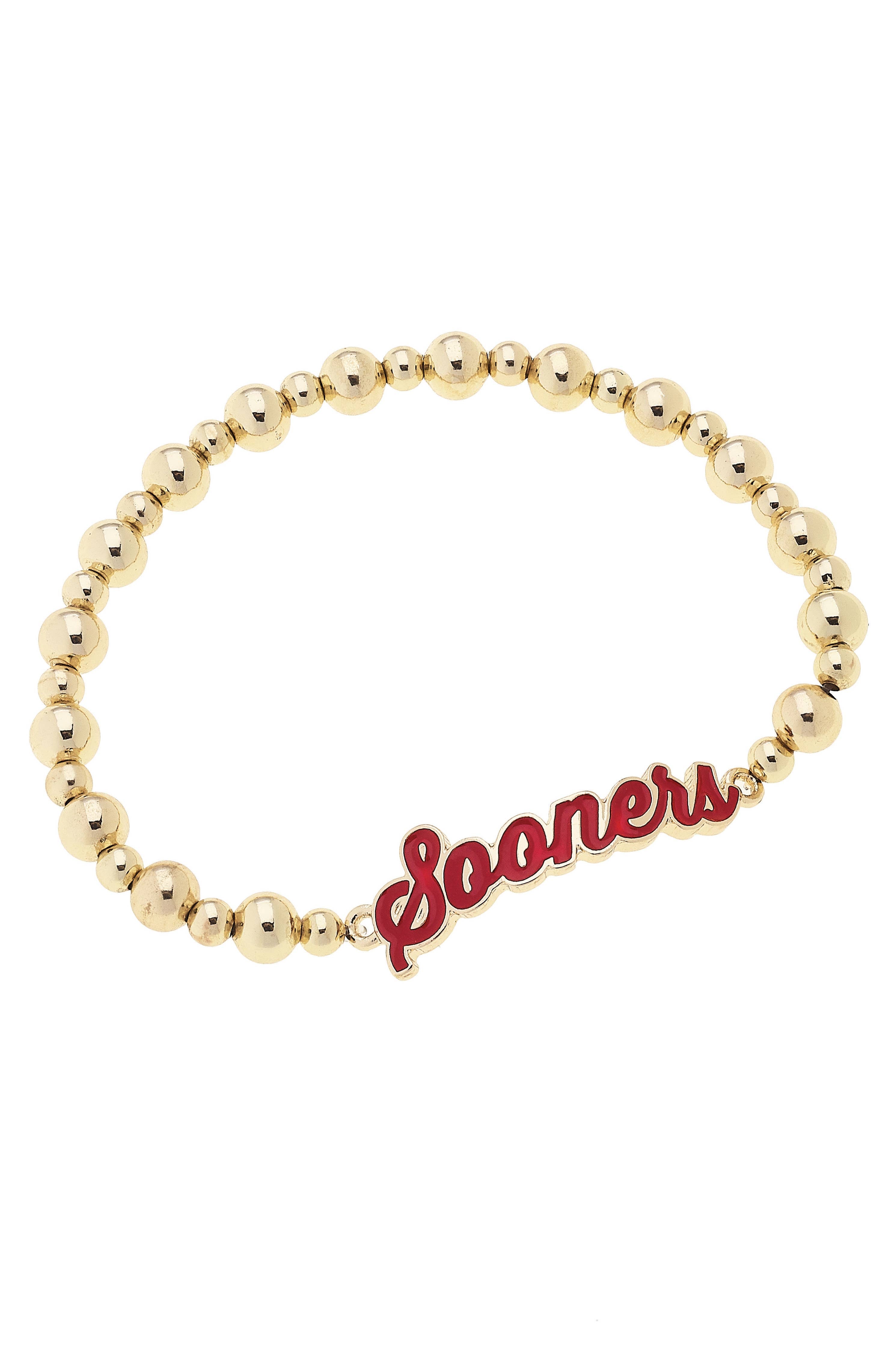 Oklahoma Sooners Autograph Enamel Stretch Bracelet - Birdie Lane Boutique