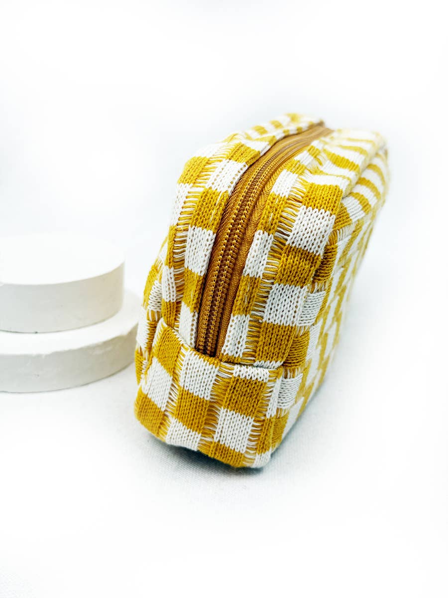 Checker Cosmetic Bag