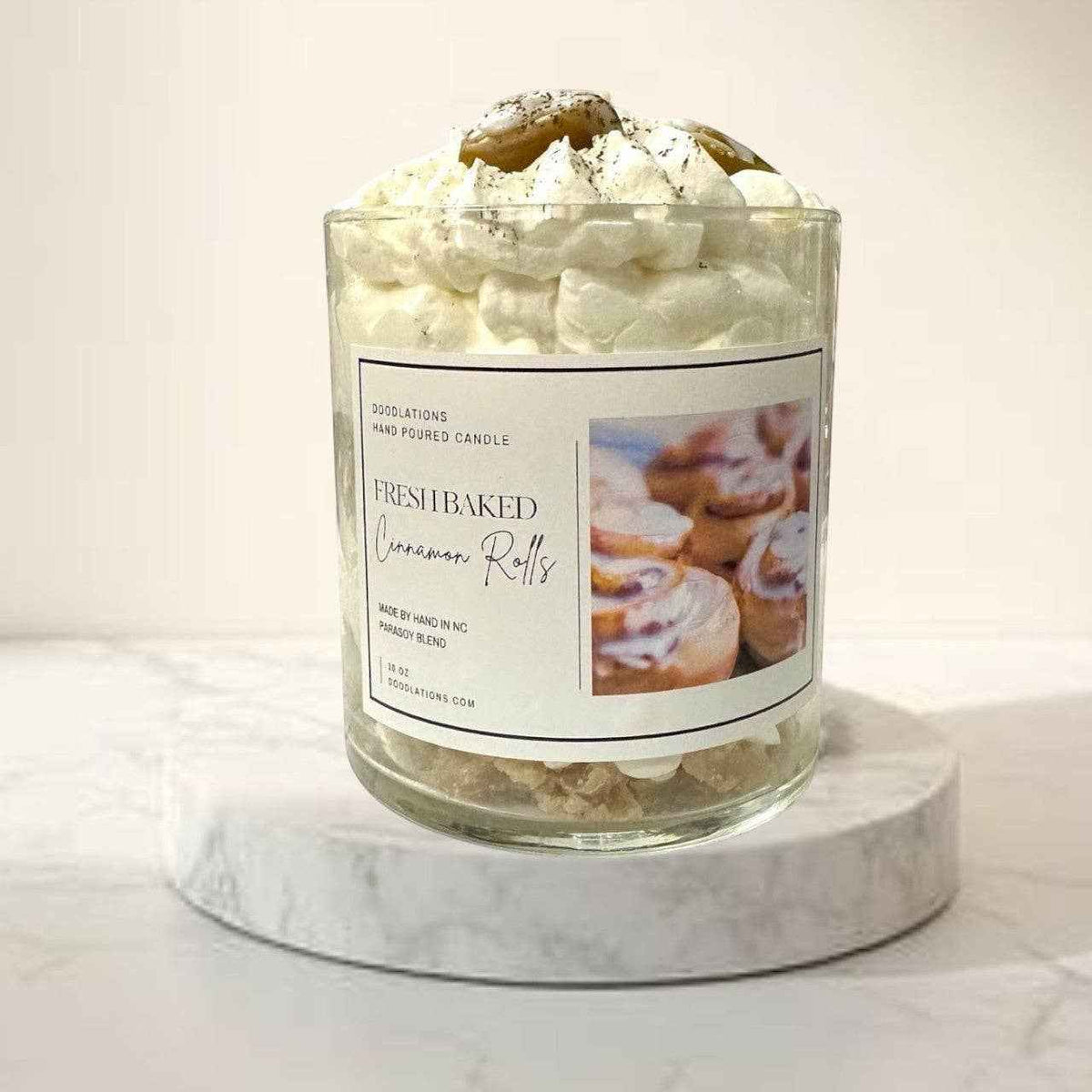 Doodlations Boutique Candle | Cinnamon Bun
