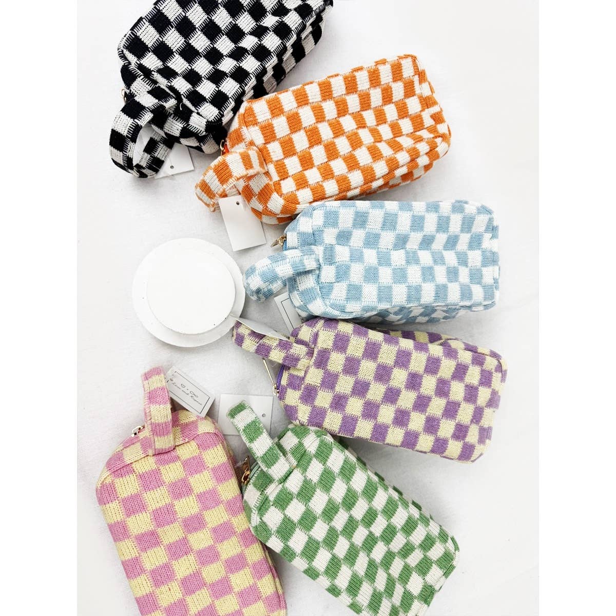 Checker Cosmetic Bag