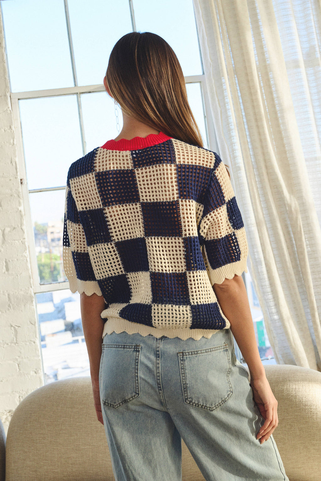 Short-sleeve Knit Top