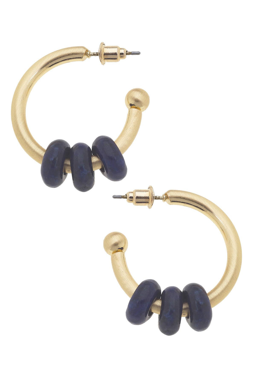 Olivia Gemstone Hoop Earrings - Birdie Lane Boutique